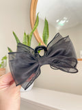 Large Sheer Bow Claw Clip - Multiple Colors