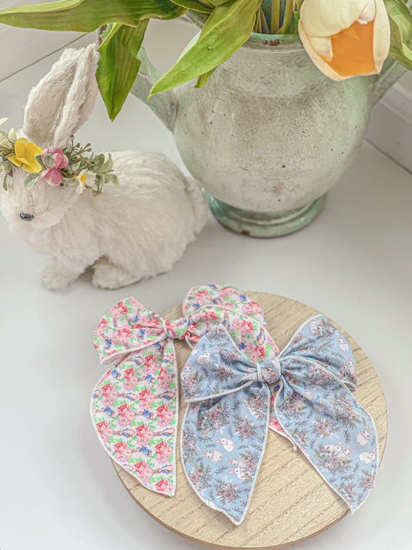 ISABELLE - XL Easter Bunny Bows on Alligator Clip