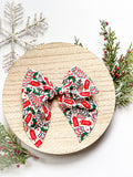 ISABELLE - XL Hand Tied Treats for Santa Bows on Alligator Clips
