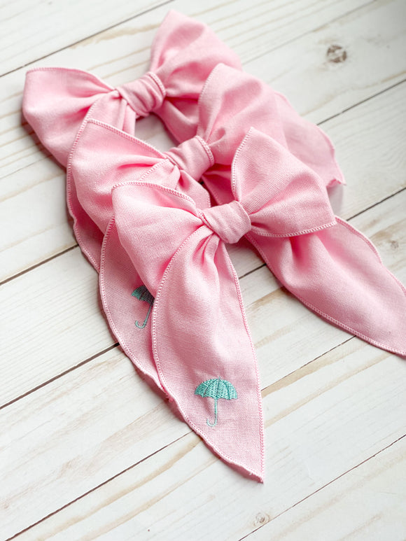 ISABELLE - XL Embroidered Umbrella Bow